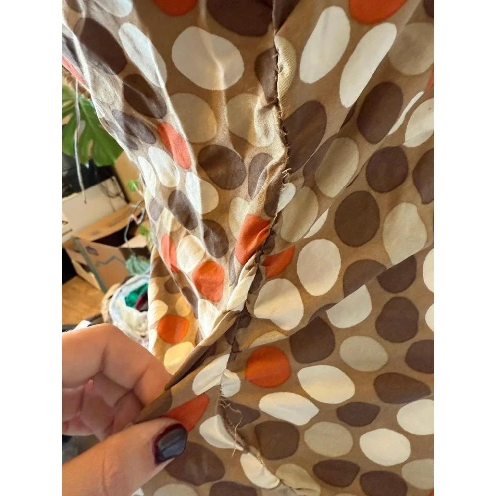 MICHAEL Michael Kors Women's 4P Silk Short Sleeve Button Up Shirt Polka Dot - Picture 4 of 6